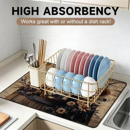 Stove Top Cover for Electric Stoves: All-in-One Heat-Resistant Protector Mat, Non-Slip Kitchen Counter Mat Cow Pattern 28''x20'' - color: CH186