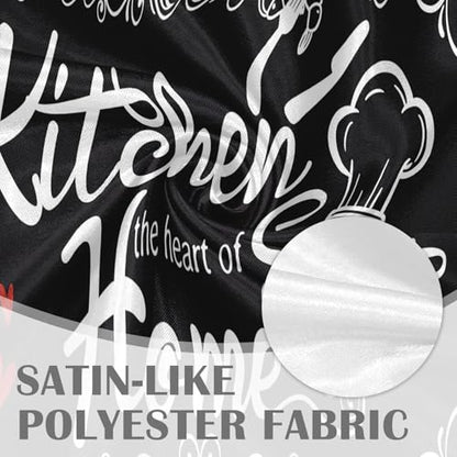 Emvency Valances for Windows, 2 Pack, 52x18 Inch, Farmhouse Heart - color: Sweet Home Black, size: 52"W x 18"L (Pack of 2)