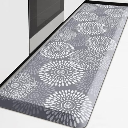 Kitchen Mat Water-Resistant Kitchen Rugs Cushioned Anti-Fatigue Floor Mat - color: Grey, size: 70"L x 24"W x 0.8"Th