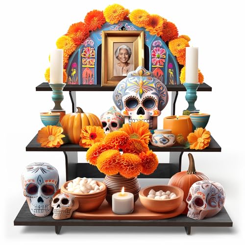 Wooden Tiered Display Stand, 3 Tier Display Table for Vendor Events - color: Black
