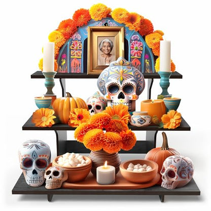 Wooden Tiered Display Stand, 3 Tier Display Table for Vendor Events - color: Black