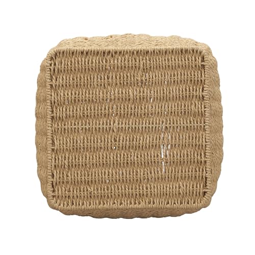 Household Essentials Paper Rope Basket with Handles, Natural - color: Natural Paper Rope