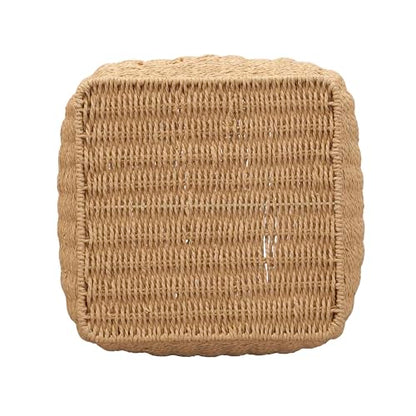 Household Essentials Paper Rope Basket with Handles, Natural - color: Natural Paper Rope