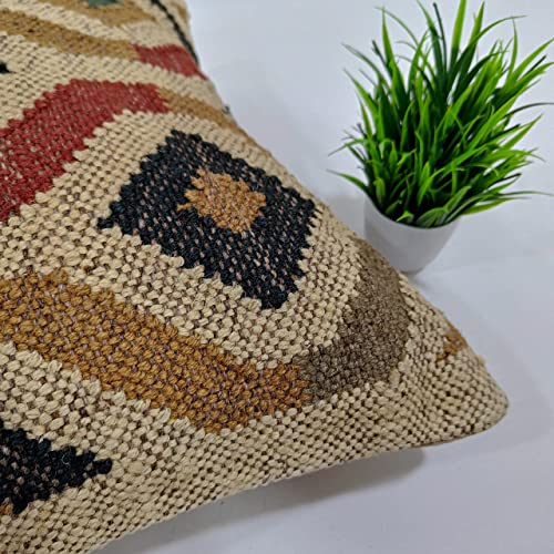 Trade Star 70% Jute 30% Wool Throw Pillow Sham 18x18 - color: Pattern 1
