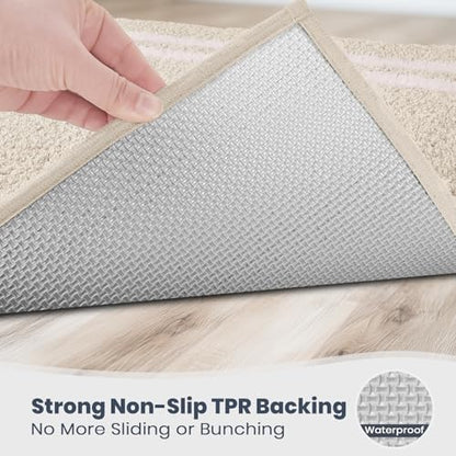 PURRUGS Bathroom Rug, Bath Mat, 30" x 46", Beige - color: Beige, size: 30" X 46"