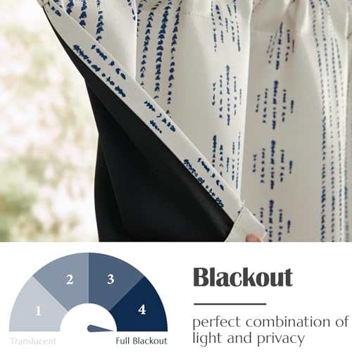 jinchan Striped Window Valance 16 Inch Modern Boho 1 Panel Blue on Beige - color: Boho| Blue on Beige, size: 52"W x 16"L (Pack of 1)