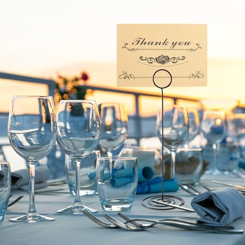 Table Number Holders, 10PCS Place Card Holder, Photo Holder (8.7" Black) - color: Black, size: Extra Large