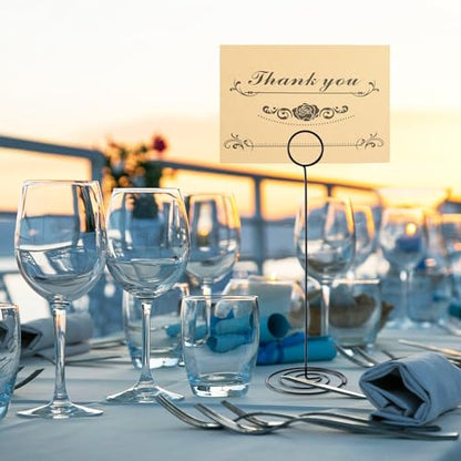 Table Number Holders, 10PCS Place Card Holder, Photo Holder (8.7" Black) - color: Black, size: Extra Large
