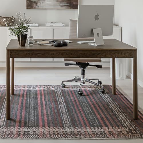 Vibe Stripe 5' x 8' Rust Red & Clay Area Rug - Persian-inspired design - size: 5' x 8' (Rectangular)