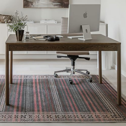 Vibe Stripe 5' x 8' Rust Red & Clay Area Rug - Persian-inspired design - size: 5' x 8' (Rectangular)