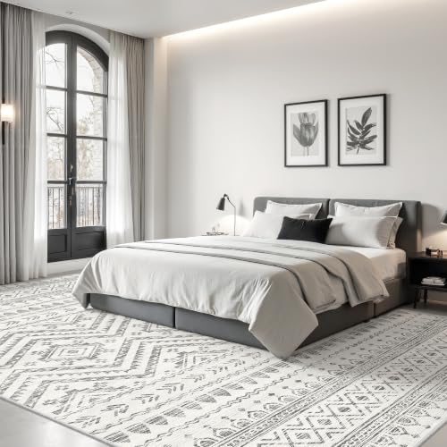 Miukiki 8x10 Area Rug for Living Room, Washable Soft Non Slip Rug Grey - color: Grey, size: 7' x 10' (Rectangular)
