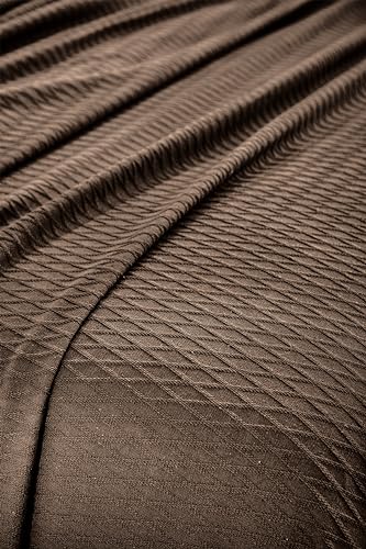 Superior Cotton Blanket, Lightweight, Breathable Bedding, Throw, Chocolate - color: Chocolate, size: Throw