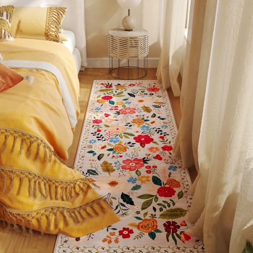 Rugcomf Runner Rug 2x5 Washable, Beige - color: Beige, size: 2' x 5' (Rectangular)