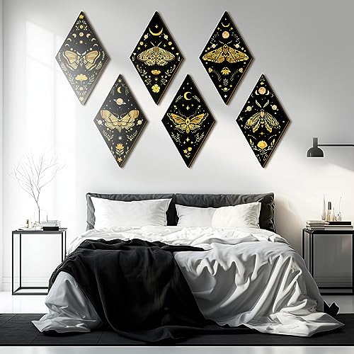 Sintuff 6 Pcs Halloween Gothic Butterfly Witch Wall Decor Art - style: Gothic Boho