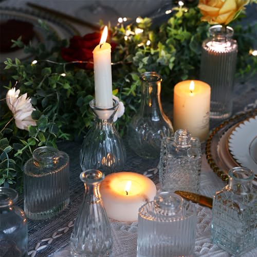 Fixwal 36pcs Glass Bud Vase Bulk Set, Clear Small Glass Vases for Flowers - color: Clear, size: 36pcs