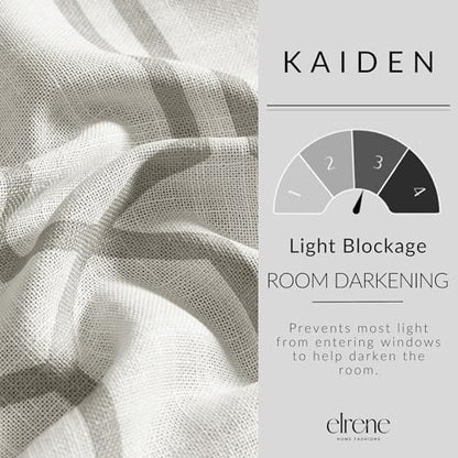 Threadmade Kaiden Geometric Room Darkening Window Curtain, Gray - 52" W x 84" L - color: Grey, size: 52"W x 84"L (Pack of 1)