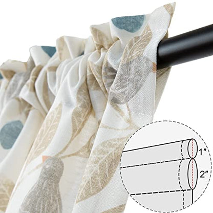 VOGOL Birds & Leaves Print Curtains, Rod Pocket Drapes, 42 x 45, 2 Panels - color: Birds, size: 42"W x 45"L (Pack of 2)