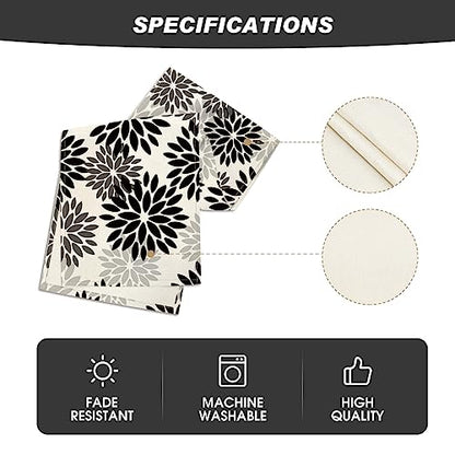 Artoid Mode Black Dahlia Halloween Table Runner 13x36 Inch - color: Black/Grey/Silver, size: 13" x 36", Table Runner