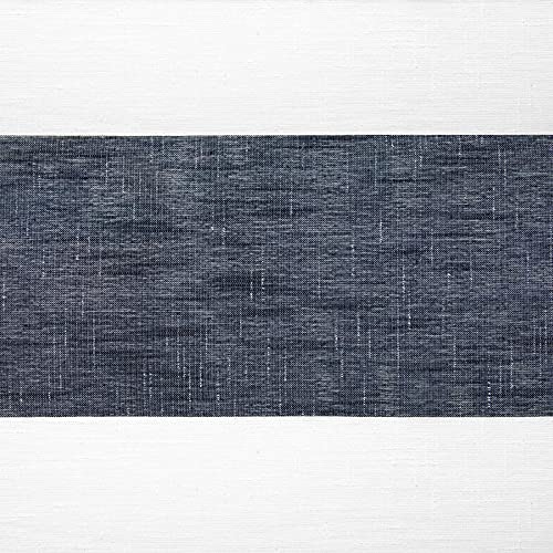 EXCLUSIVE HOME Darma Sheer Linen Rod Pocket Curtain Panel Pair, 50"x84", Indigo - color: Indigo, size: 50"W x 84"L (Pack of 2)