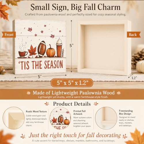 Minimal Pumpkin Fall Decor Sign | Tis The Season Line Art Wall - color: FALL18