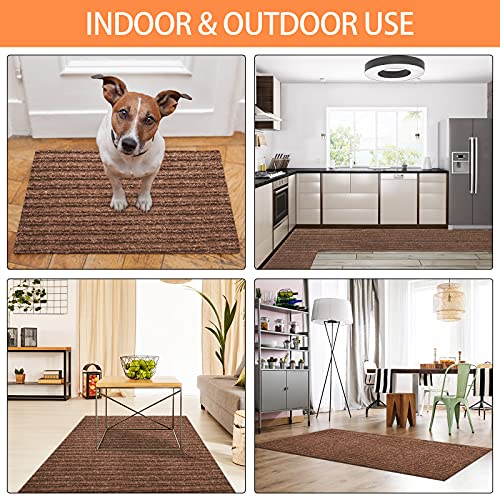 Nuanchu Large Semi Finished Outdoor Mat 16 x 79 Inch, Coffee, 1 Roll - color: Coffee