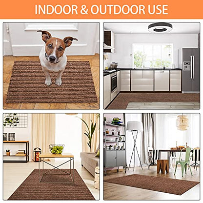 Nuanchu Large Semi Finished Outdoor Mat 16 x 79 Inch, Coffee, 1 Roll - color: Coffee