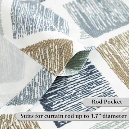 Leeva Geometric Faux Linen Valance, Rod Pocket Top, 52 x 12, 1 Panel - color: T09, size: 52"W x 12"L (Pack of 1)