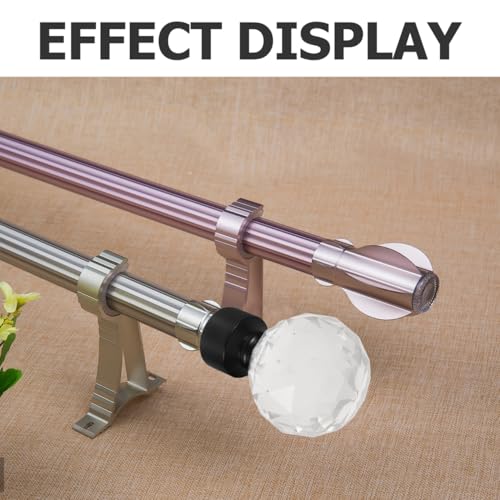 Unomor Black Iron Curtain Rod Decorative Head Plug Ball Finials for Curtain Rod Ends Window Treatment Hardware 3.54X2.36X1.18In
