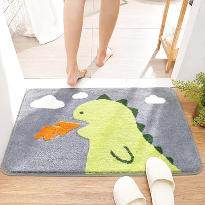 Molesun Dinosaur Bath Mat 20x31, Soft Absorbent Microfiber Bath Rugs - color: Dinosaur, size: 20" x 31"