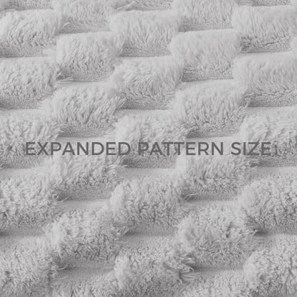 Whale Flotilla Soft 3D Fleece Throw Blanket for Couch & Bed, Light Grey - color: Light Grey, size: Throw(50x60 Inch)