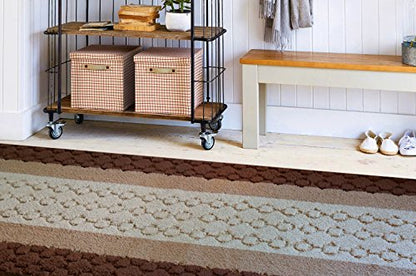 Custom Size Hallway Runner Rug Brown Color 31 inch Wide Select Your Length Non-Slip (Skid Resistance) Rubber Backing 2 feet x 31 inch - color: Chain Brown, size: 2'7" x 2' (Runner)