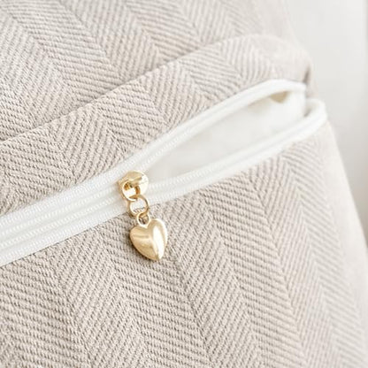 MIULEE Pack of 2 Cream Beige Euro Shams Chenille Pillow Covers 24x24 Inch - color: Cream Beige, size: 24" x 24" (Pack of 2)