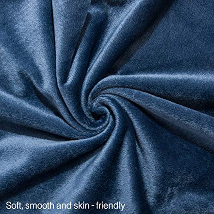 NTBAY Toddler Velvet Pillowcases, Set of 2, Zipper, Navy Blue - color: Navy Blue, size: 18" x 13" (Pack of 2)