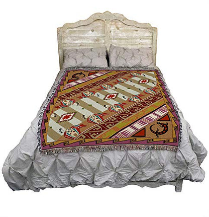 Pure Country Weavers Western Slant Shadows Blanket - Southwest Native American Inspired - Gift Tapestry Throw Woven from Cotton - Made in the USA (72x54) - color: Slant Shadows, size: Large
