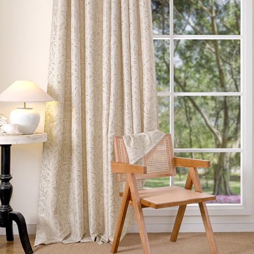 BGment Oatmeal Linen Curtains 72 Inch Length for Living Room 2 Panels - color: Oatmeal, size: 52"W x 72"L (Pack of 2)