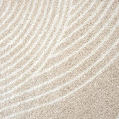 Abani Beige and White Swirl Area Rug | 9' x 12' Cream Carpet with Wave Pattern | Modern Rug for Living Room, Bedroom and Office | Nuevo Collection - color: Beige, size: 9' x 12' (Rectangular)