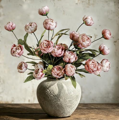 6Pcs Viral Peony Artificial Flowers for Vase - color: Pink, size: 6Pcs