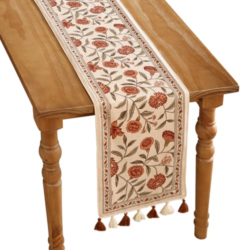 ISAENNE Designer French Linen Table Runner,71"x12"-Alvarado A - color: Alvarado a, size: 12X71 Inches