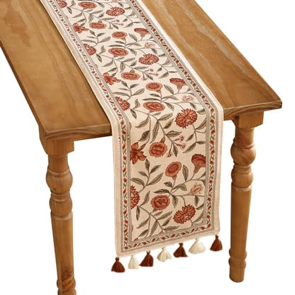 ISAENNE Designer French Linen Table Runner,71"x12"-Alvarado A - color: Alvarado a, size: 12X71 Inches