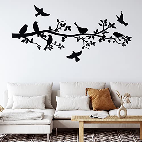 Youyole 5 Pcs Metal Wall Art Birds on Branch Silhouette for Home Garden