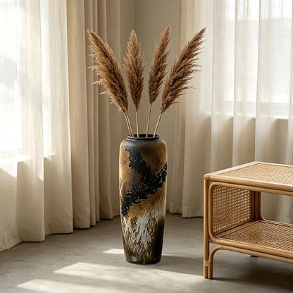 Rustic Ceramic Floor Vase, 19.7 Inch, Clay Farmhouse Large Decor - size: 19.7 Inch