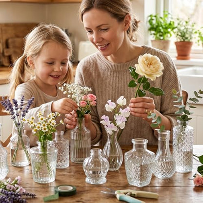 Fixwal 36pcs Glass Bud Vase Bulk Set, Clear Small Glass Vases for Flowers - color: Clear, size: 36pcs