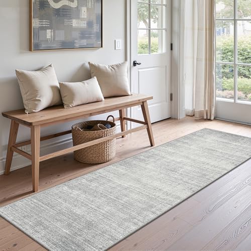 Valenrug 2x6 Runner Rug Non Slip, Washable Rug Runners for Hallways, Grey - color: 01-grey, size: 2' x 6' (Runner)
