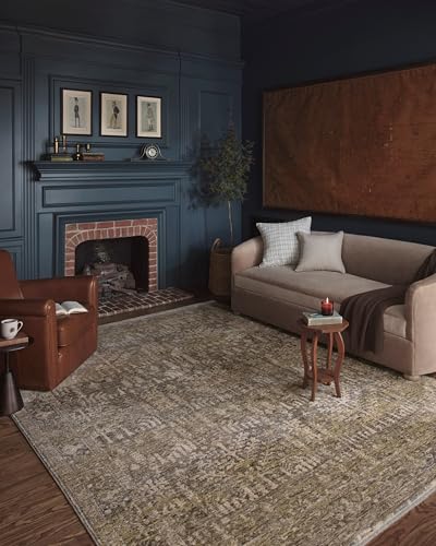 Loloi Magnolia Home Junie Moss/Natural 2'-7" x 10'-0" Runner Rug - color: Moss / Natural, size: 2'7" x 10' (Rectangular)