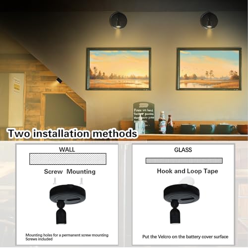 Rechargeable Spotlight, Indoor LED Spot Picture Lights for Plants