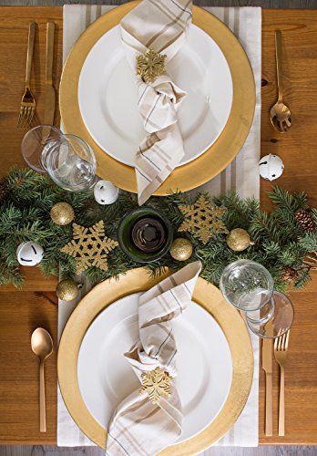 DII French Stripe Dining Table Collection Farmhouse Style Table Runner, 14x72 Inches, White Chambray - color: White Chambray, size: 14x72 Inches (Pack of 1)