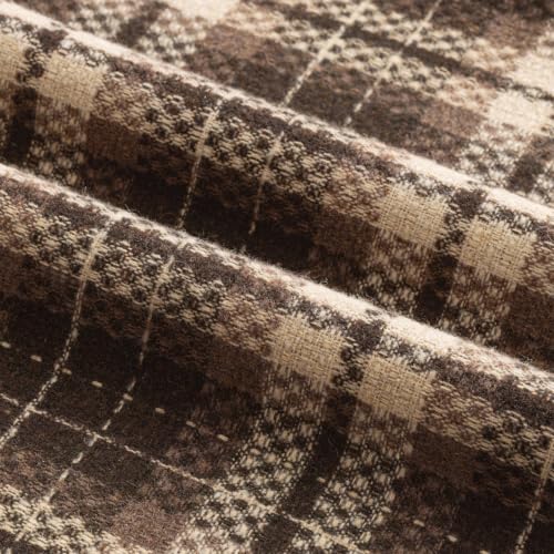 MIULEE Tartan Plaid Throw Pillow Covers Fall 20x20 Inch Coffee Brown - color: Coffee, size: 20" x 20" (Pack of 2)