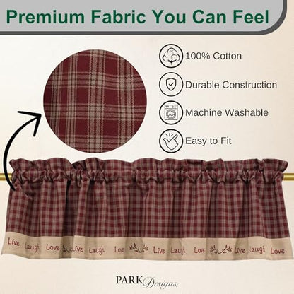 Park Designs Sturbridge Live Lined Valance, 60 x 14 - color: Live Lined