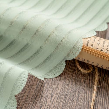 Sage Green Gauze Curtains Sheer Self-Adhesive, Translucent Privacy Panel, Fold-Up Portable Curtain No Drill (44" W x 63" L,Sage Green,2 Panels) - color: Sage Green, size: 44"W x 63"L (Pack of 2)