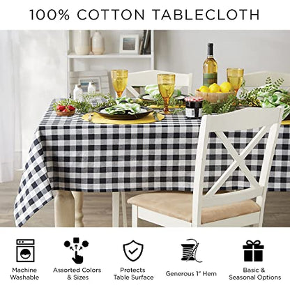 DII Lemon Bliss Tabletop Collection, Tablecloth, 60x84 - size: 84" x 60" (Rectangular)
